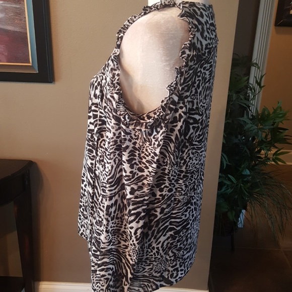 Michael Michael Kors Animal-Print Peekaboo Top - Picture 4 of 8